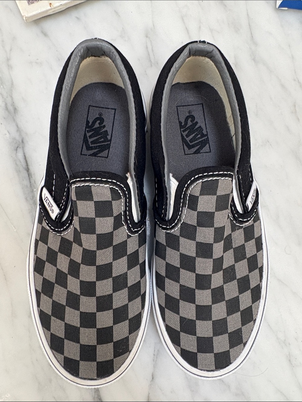 Vans Kids Slip-On Checkerboard Black and Gray